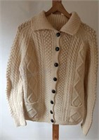 St Crone Handknitted Irish Wood Sweater Size 38