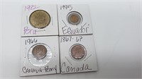1982 Peru, 1995 Equador, 1966 Canada Penny, Canada