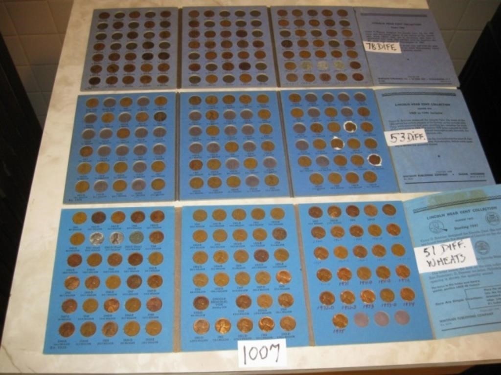 (3) Lincoln Cent Starter Albums: Bk. 1 - 53 Diffe.