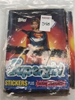 TOPPS SUPERGIRL STICKERS  BOX BROKEN BUT SEALED