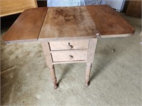 Drop leaf, 2 drawer, stand, table