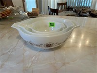 '60s Cinderella Cross-Stitch Pyrex Nesting Bowls