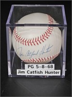 Authentic Autographed Jim "Catfish" Hunter
