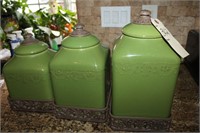 GORGEOUS SET OF LARGE CANISTERS