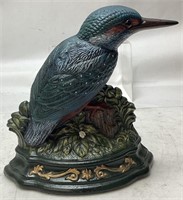 WRIGHT STUDIOS CAST IRON KINGFISHER DOORSTOP