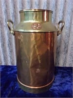 Shiny Brass Covered Milk Urn