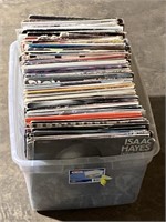 (JT) Tote of Various Vinyl Records Including