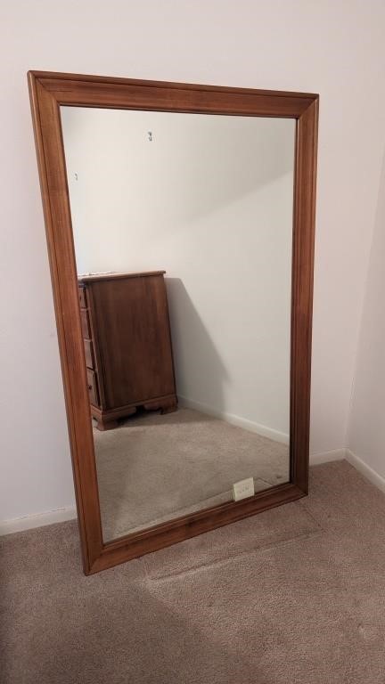 WOODEN FRAMED MIRROR