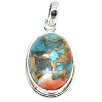 $120 Silver Oster Turquoise(9.9ct) Pendant