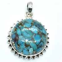 $120 Silver Turquoise(16.2ct) Pendant