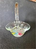 Joe St Clair Glass Basket Paperweight