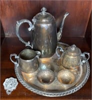ROGERS SILVER PLATED TEA SET