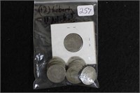 (12) LIBERTY 'V' NICKELS OF VARIOUS DATES