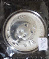 .999 1 oz Silver Proof Panda in sealed plastic