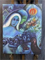 Rendition of Marc Chagall-Le Champ De Mars on Canv