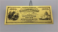 U.S. Collectible Gold Bill