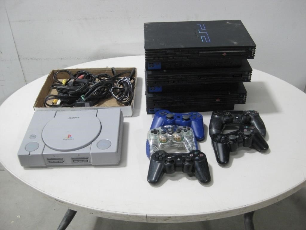 Three PS2 & Playstation W/Accessories Untested