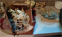 Nativity Scene & Vintage Glassware