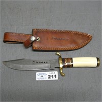Pioneer Damascus Hunting Knife