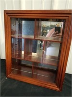 Wood shadow box with mirrored back 16x 14 in