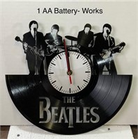 Unique "Beatles" Vinyl Accent Wall Clock