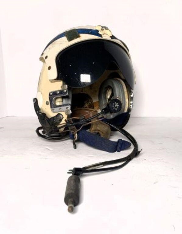 Vietnam Era Pilot Helmet & Attached Mike