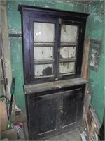 Old Step-Back Cabinet - solid wood sides, about