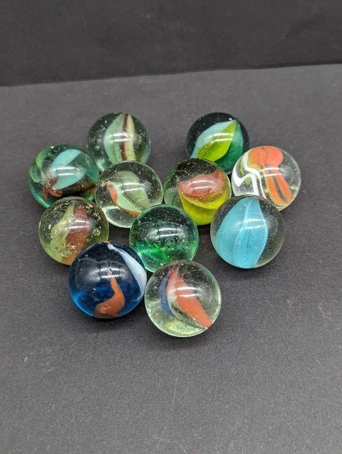 Set Of 11 Crock Marbles