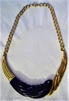 Blue/gold PARKLANE Choker Necklace