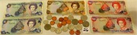 $49.29 Cayman Island Dollars In Bills & Coins