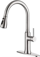 NIDB Brushed Nickel Kitchen Faucets with Pull Down