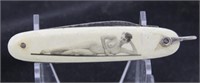 VINTAGE ELOSI GERMANY KNIFE WITH NUDES ON HANDLES