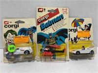 Batman corgi lot of three cars
