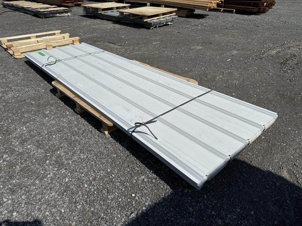 (70) Sheets White Steel Siding Roofing 10FT X 3FT