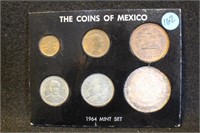 1964 Coins of Mexico Mint Set