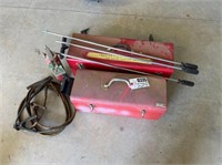 LOT OF 2) TOOLBOXES W/ CONTENTS, JUMPER CABLES &