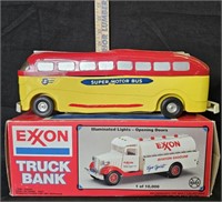 Vintage Super Motor Bus & Exxon Truck Bank