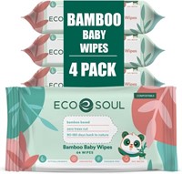 Sealed - ECO SOUL 100% Bamboo Premium Baby Wipes