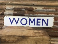 Women Enamel Sign dated 1963