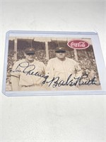 Lou Gehrig Babe Ruth Coca Cola Facsimile Auto