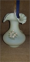 FENTON GLASS VASE SIGNED