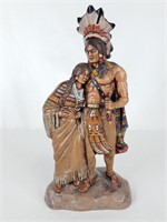 Native American Couple Figure Clay