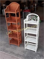 2 Decorative Wicker Shelf Units