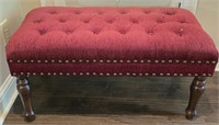 Decorative Maroon Upholstered Bench