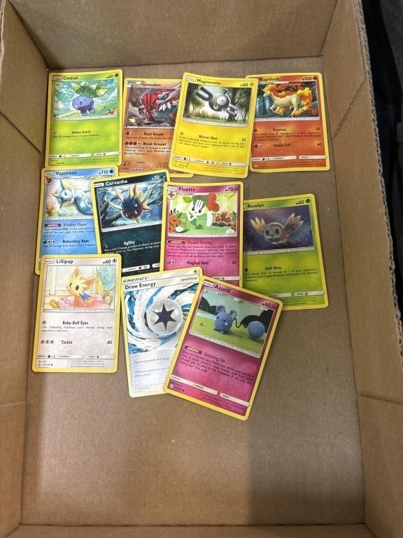 Flat with Pokémon cards