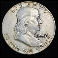 1958-D Franklin Half Dollar