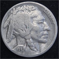 1937 Buffalo Nickel - Extra Fine Philly Strike