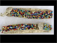 VINTAGE NATIVE AMERICAN BEADED ARM BANDS