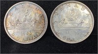 1965 & 1966 Silver Canada Dollars