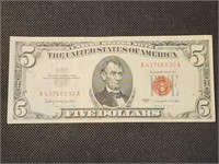 1963 $5 United States Red Note
